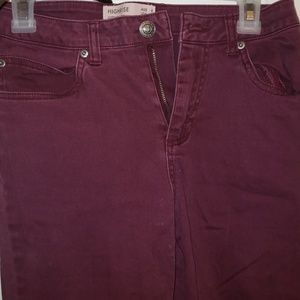 Maroon/fuschia jeans